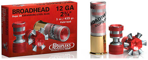 12 Gauge 5 Rounds Ammunition DDUPLEKS STEELHEAD 2 3/4" oz Slug #Sabot